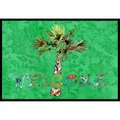 Micasa Welcome Palm Tree On Green Indoor & Outdoor Mat18 x 27 in. MI754697